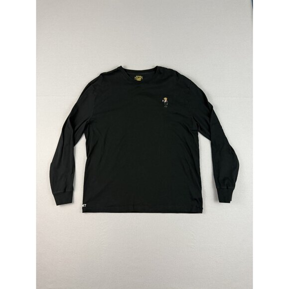 Polo Ralph Lauren Shirt Men's Large Tuxedo Bear Long Sleeve Classic Fit Black - Picture 1 of 15